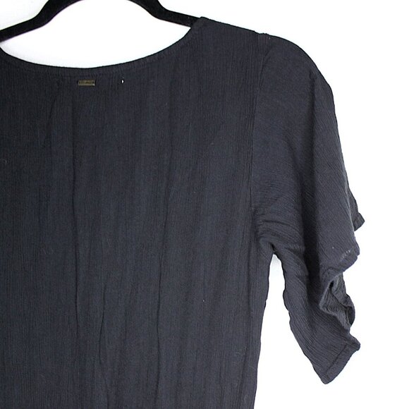 O'NEILL Dress Women's Size Small Black Maxi Layered Flutter Sleeve Tie Waist - Picture 11 of 12